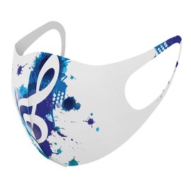 Design Mask Set of 2 Polyester Washable Cloth Mask for Men Women 003301 Lovely Unique Music Music Notes Blue