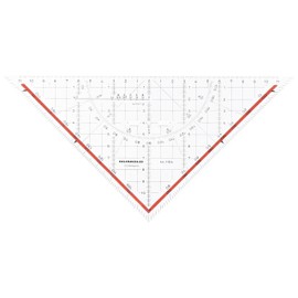 Rumold 1154 Set Square Ruler 25 cm Plastic Transparent