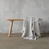 LinenMe Oatmeal Linen Plaid Rustico Fringe, 135 x 200 cm
