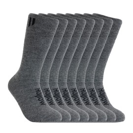 HOLLOW Alpaca Boot Socks for Men and Women, 4 Pack, Moisture Wicking Alpaca Socks for Hiking, Running, Outdoors, Any Season Boot Sock, Temperature Regulating, Light Compression, Medium, Grey