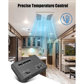 Thermostat Single Stage Heating and Cooling Unit Replace 7330F3852, Manual Thermostat Fit for Coleman RV Air Conditioners Mach Series and Roughneck Series, Black