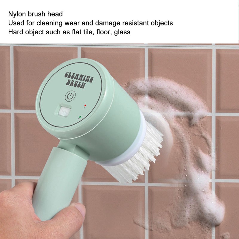 Cordless Electric Cleaning Brush Foldable IPX7 Waterproof Handheld Spinning Scrub