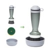 CQT Dish Brush with Soap Dispenser for Dishes, Kitchen Sink,