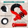 Aaiwa 2PCS 3/4" Strength Shackle D-Ring Set For Tow Strap
