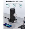 Power Strip Tower Surge Protector, 6FT Flat Plug Extension Cord