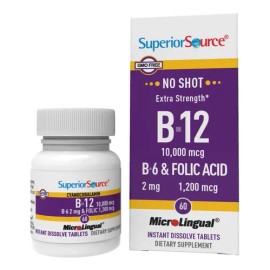 Superior Source Vitamina B12 B6 Ácido Fólico 60 Tabletas