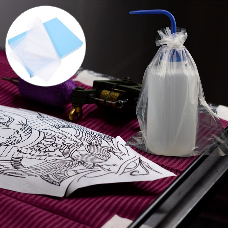 Healvian 250pcs Bottles White for Tattoos Spout Tattoo Squeeze Pouch