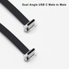 Xilaghy 90 Degree USB C Short Flat Cable Dual Angle