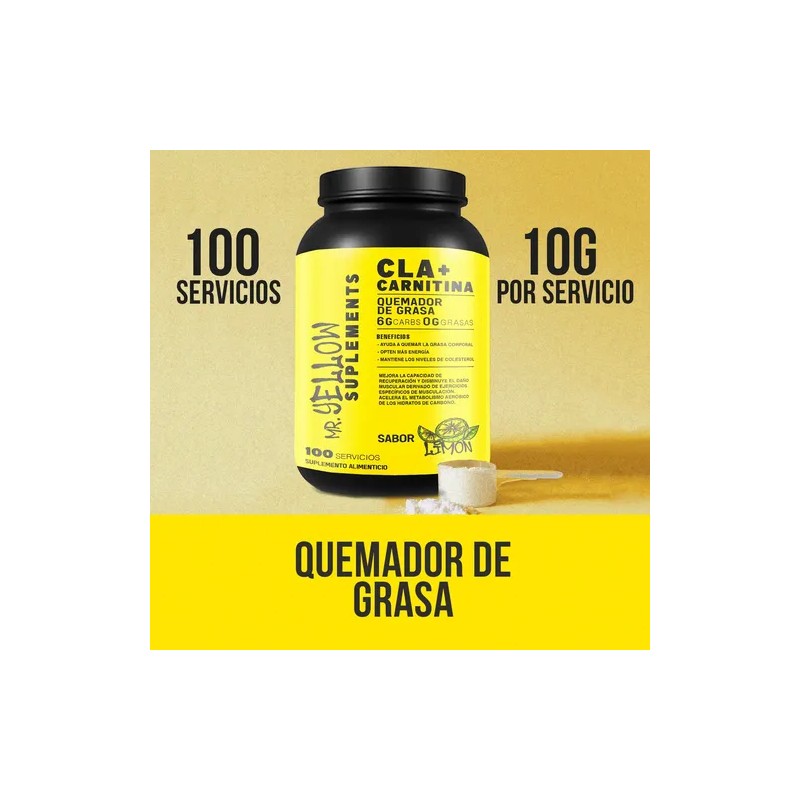 Mr Yellow 1kg Supplements Cla Carnitina 100serv Sabores