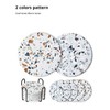LIFVER Absorbent Drink Coasters with Holder, Set of 6 Ceramic