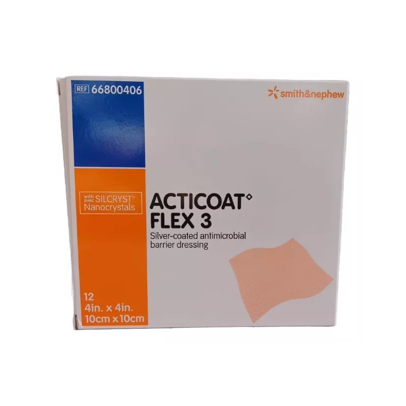 Smith+Nephew Acticoat Flex 3 Apósito Antimicrobiano-plata 10x10cm 1 Pza