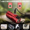 UNROEVS XC01 2550 lumens Mini Flashlight Rechargeable, Super Bright Magnetic