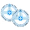 Cretty-Meet 2 PCS 360 Degree Swing Arm Protractor Plastic Circle