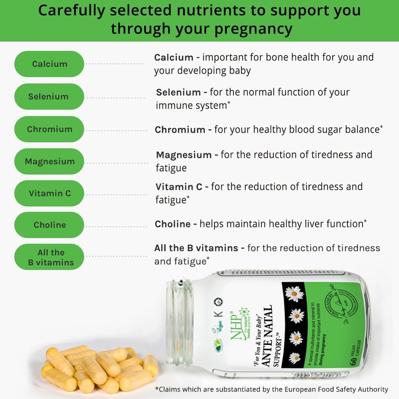 Natural Health Practice Ante Natal Support (60 Capsules) Multivitamin &