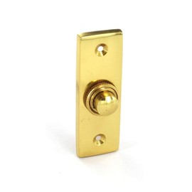 POLISHED BRASS VICTORIAN PUSH BELL WITH FITTINGS