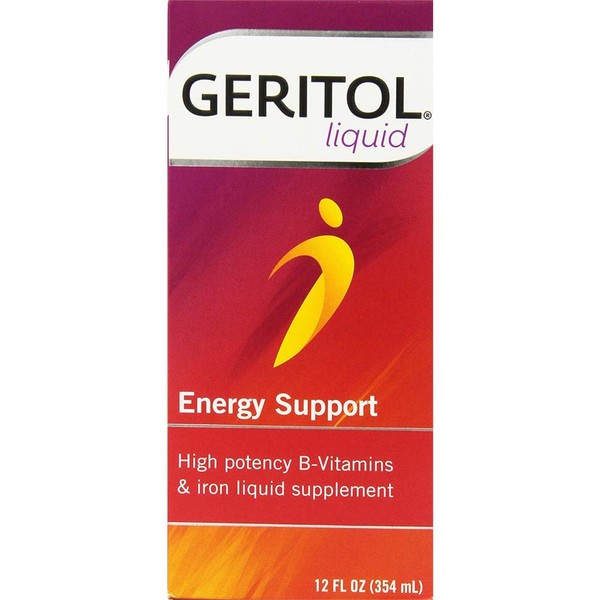 Geritol Liquid Energy Support B-Vitamins,12 Fl Oz (Pack of 2)