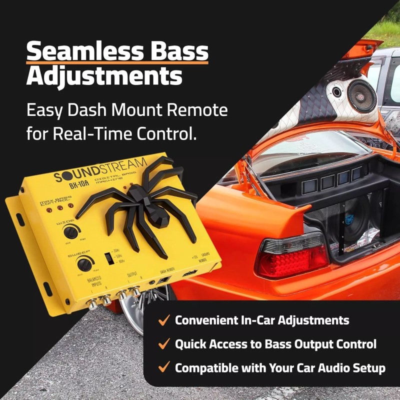 Soundstream Procesador de Bajos Restauración de Bass Soundstream BX-10A control