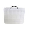KF437 Plastic Dustproof Matchbox Display Case for Toy Cars Park Storage Plastic Box Divider Organizer with Handle and Multi Compartments (white)