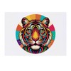 'Pop Art Tiger' Temporary Tattoo - Water Resistant, Skin-Safe, Non-Toxic