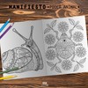 Libro para Colorear Mandalas Antiestrés Manifiesto PODER ANIMAL, Relajación y
