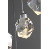 IDEQUY Chrome Crystal Pendant Lights Kitchen Island, Bedroom Bedside Hanging