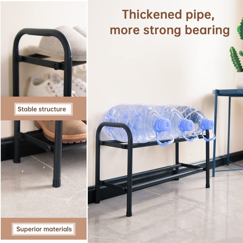 Gonfoam 2-Tier Expandable Shoe Rack,Adjustable Shoe Shelf Storage Organizer Heavy