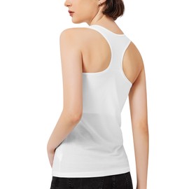 LEINIDINA Chest Binder Tank Top Binder Bra Trans Tomboy FTM Elastic Band Binder for Chest Sports Shirt White