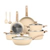 Kitchen Academy 12-Piece Induction Cookware Set, Nonstick Granite Pots and