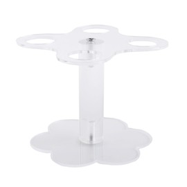 Erpmlyo Ice Cream Cone Holder,4 Holes Acrylic Cone Display Stand Waffle Sushi Hand Roll Stand Rack for Kids Baking Buffets