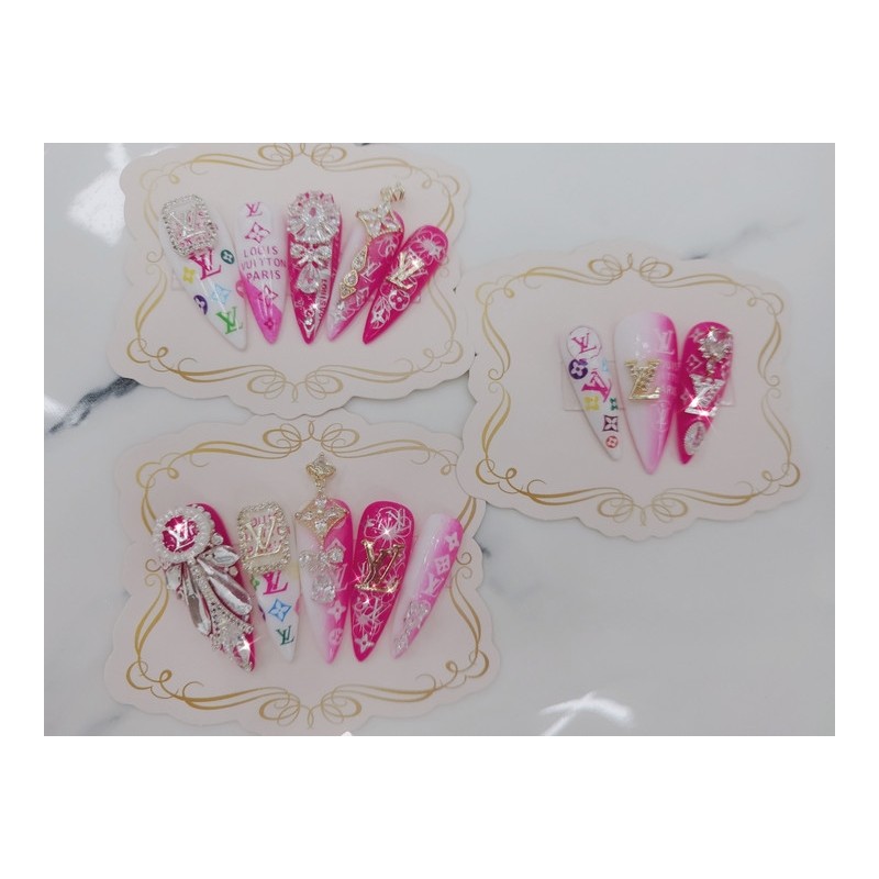 ⚜️ Louis Flower Scent Handmade Nail Tips ✨ - Long