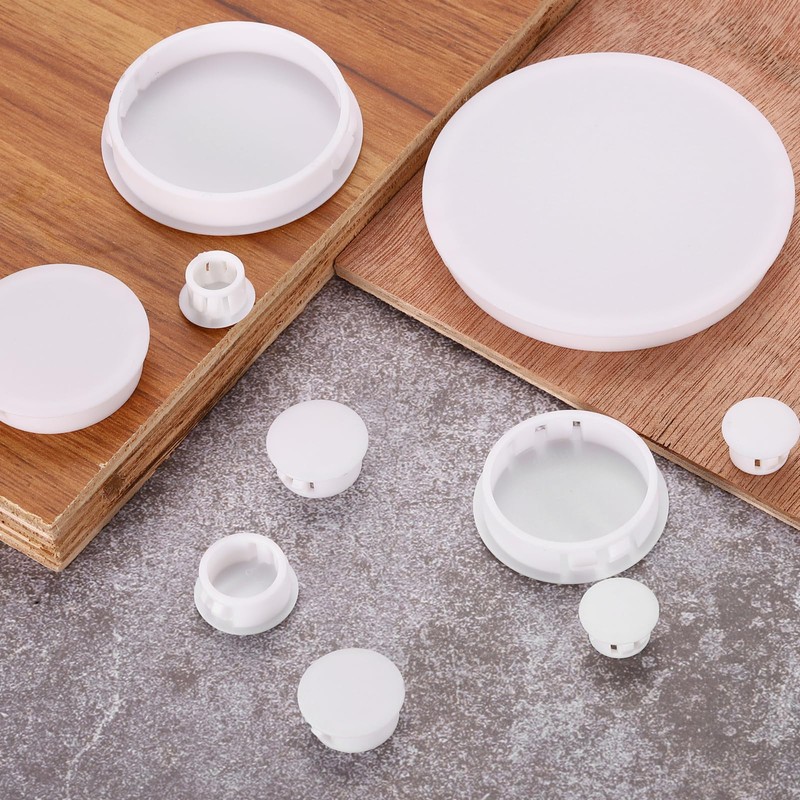 sourcing map 70Pcs Plastic Hole Plugs, 6mm(1/4") Flush Type Panel
