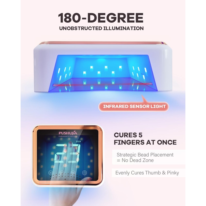 Professional Rechargeable UV LED Nail Lamp,Cordless UV Nail Dryer for