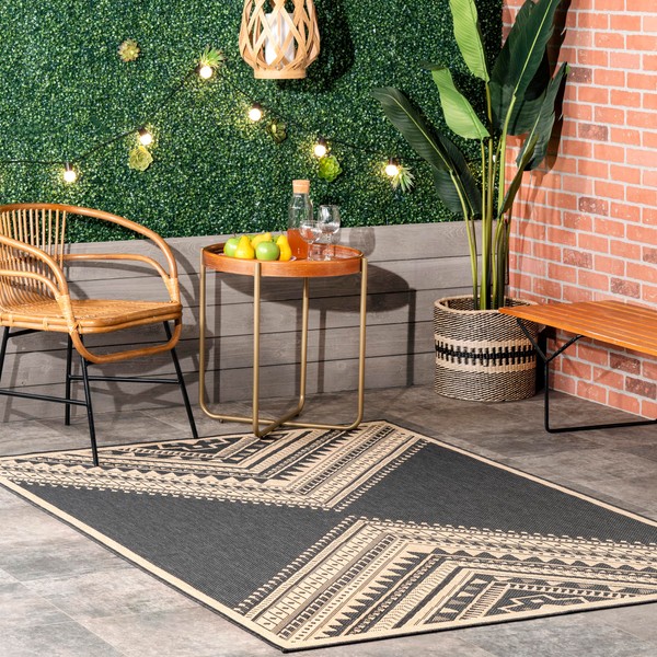 nuLOOM 10' x 12' Outdoor Performance Area Rug, Stain Resistant,