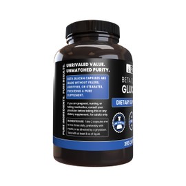 Pure Original Ingredients Beta Glucan 1,3/1,6, (365 Capsules) No Magnesium Or Rice Fillers, Always Pure, Lab Verified