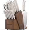 Knife Set, Astercook Kitchen Knife Set with Block, 15 Pcs