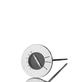 AdHoc Champ-Termómetro vino, tapón de Botella y vertedor INADHOC-FV44, Inoxidable