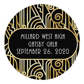 Fun Express - Favor Sticker 2" 20s Theme - Stationery - Stickers - Stickers - Sheets - 144 Pieces