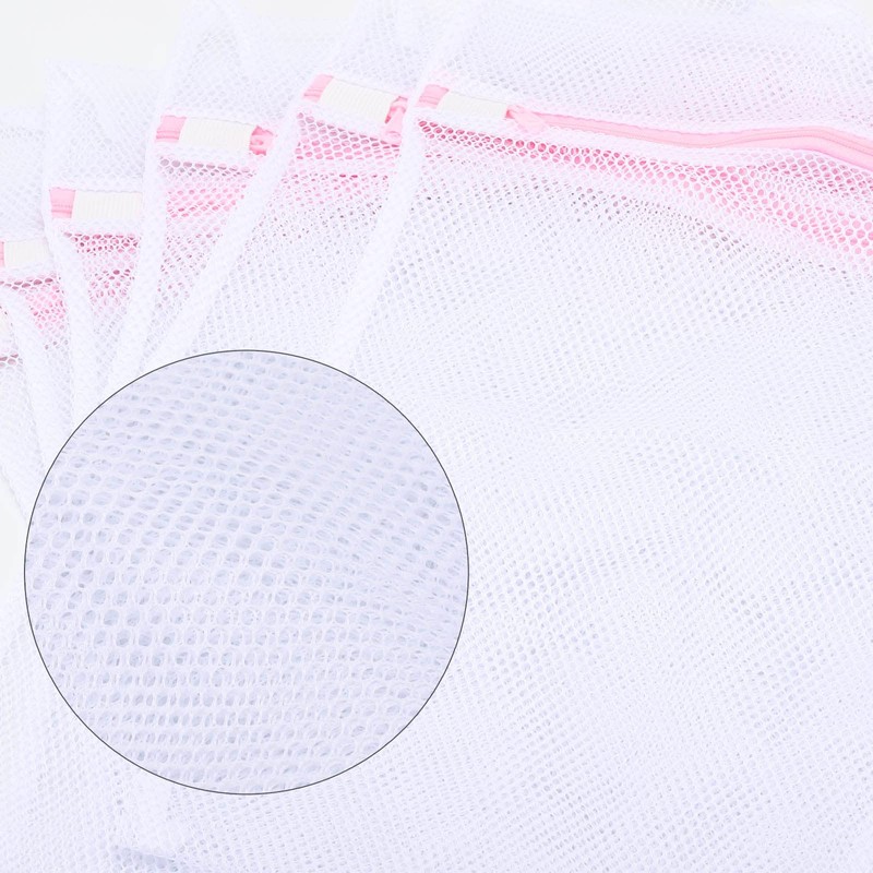 6 Pcs Durable Mesh Laundry Bags for Delicates，30x40cm Reusable Wash