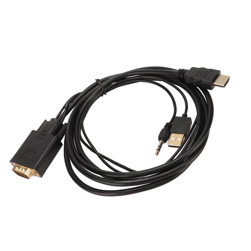 VGA to HD Multimedia Interface Adapter Cable with Power and