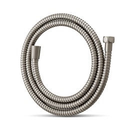 OFFO Shower Hose, Stainless Steel Replacement High Pressure Shower Pipe, Kink Protection, Shower Hose for Bathroom Fittings, Brushed Nickel, 1.6 m