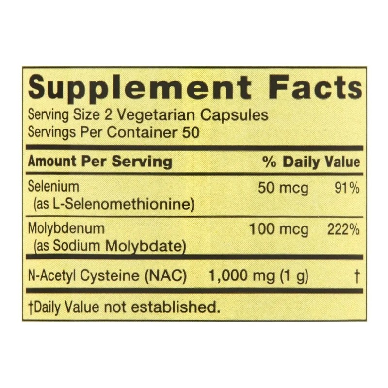 Complejo N-acetil-cisteína Nac 1000mg 100c Acetil Cisteina S Sabor Neutro