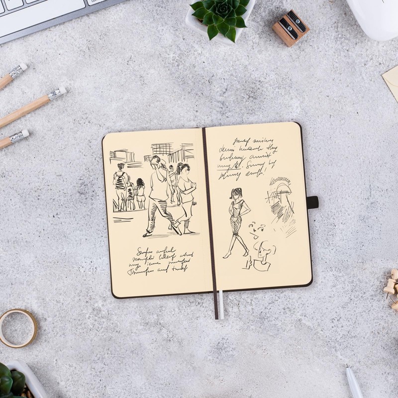 FINOCAM - Nexo Hardback Notebook Blank Navy Blue | Small