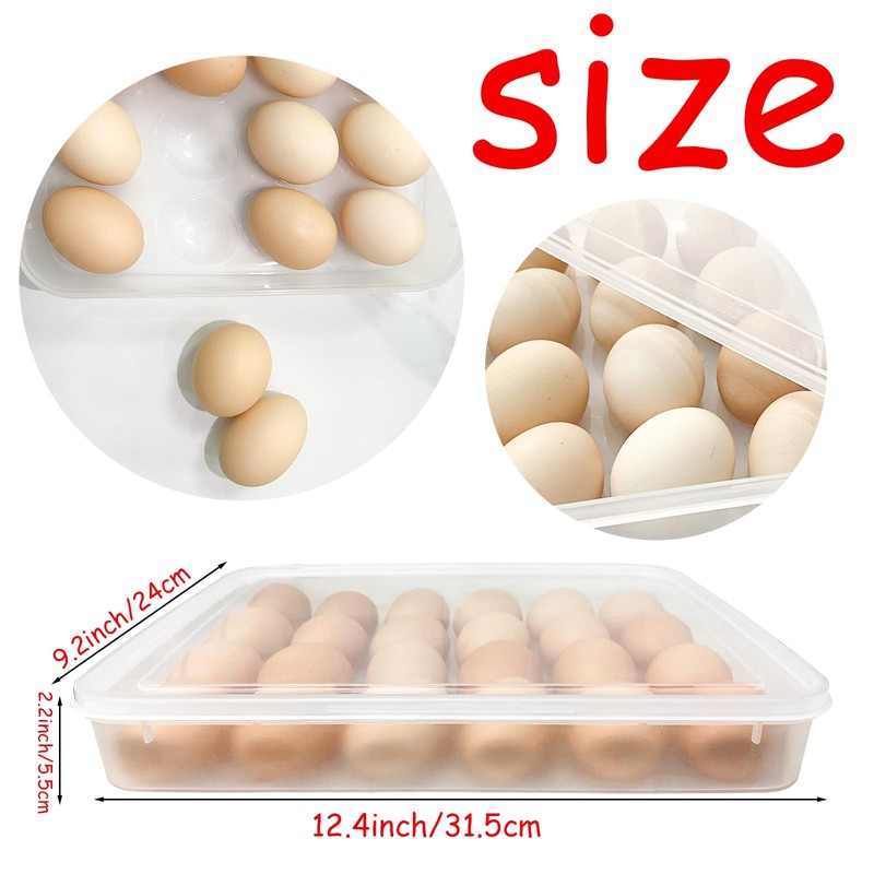 Jgalnim 3Pack Egg Trays,Deviled Egg Containers with Lid,Egg Container Carrier,Refrigerator