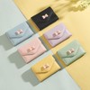 SUMGOGO Womens Girls Wallet Cute Bowknot Trifold Wallet Leather Purse