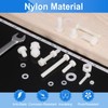 sourcing map 300 Pcs/100 Sets Nylon Hex Bolts, M4 x