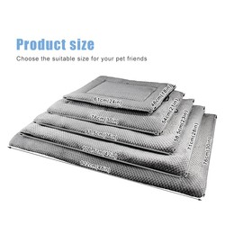 Onarway Dog Bed Mat Large: Washable Fluffy Dog Bed Cushion for Cats Puppies - L 91x58cm Sherpa Dog Crate Mattress for Medium Large Pets Grey