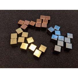 Board Game Modder 8mm Solid Metal Resource Cubes | Board Game Pieces - Silver, Single Cube