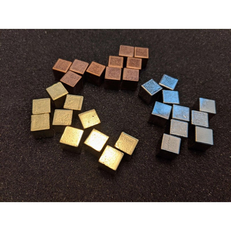Board Game Modder 8mm Solid Metal Resource Cubes | Board