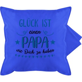 Cushion Cover – For Father's Day – Glück ist einen Papa wie dich zu haben – Gift – 50 x 50 cm – Blue – Dad Cushion Gifts for Father Father's Day Gift Best Cushion My Pillow Daddy Men's Day