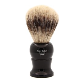 Edwin Jagger 3EJ286 Large Super Badger Shaving Brush, Imitation Ebony for use with Shaving Cream or Soap for Men